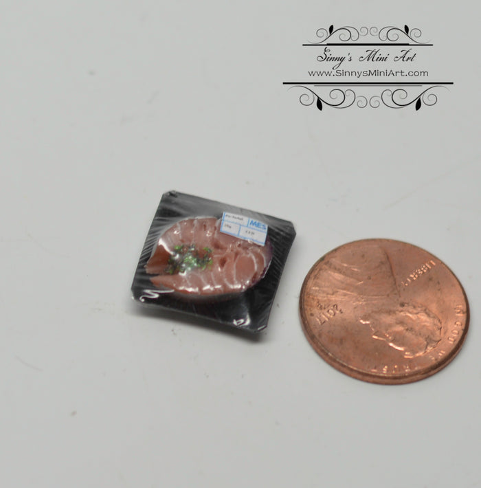 1:12 Dollhouse Miniature Salmon Steak Pre Pack DMUK FF121