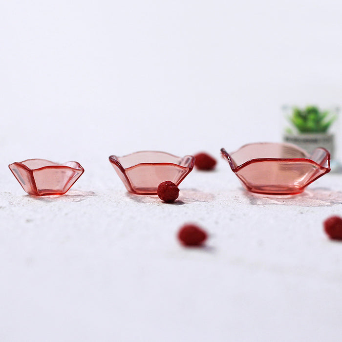 1:12 Miniature Plate Set 3PC/ Miniature Cookware B49