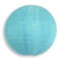 18 Inch Baby Blue Shimmering Nylon Lantern, Parallel Ribbing, Durable, Hanging - LunaBazaar - Discover. Decorate. Celebrate.