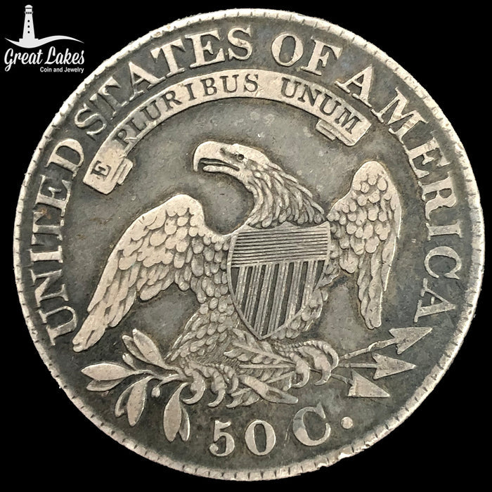 1828 Curl Base 2 Knob Capped Bust Half Dollar (VF)