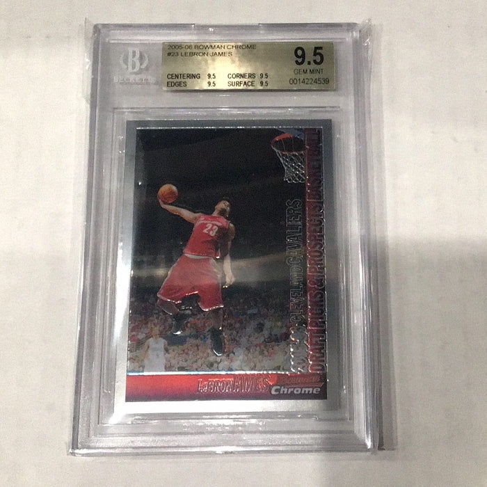 2005 2006 bowman chrome LeBron James - graded- BGS 4539