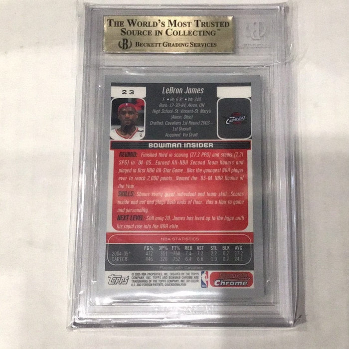 2005 2006 bowman chrome LeBron James - graded- BGS 4539