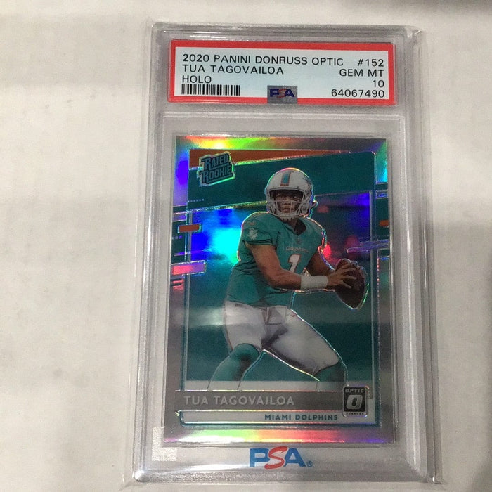 2020 Panini Donruss Optic Tula Tagovailoa Holo - graded - 7490