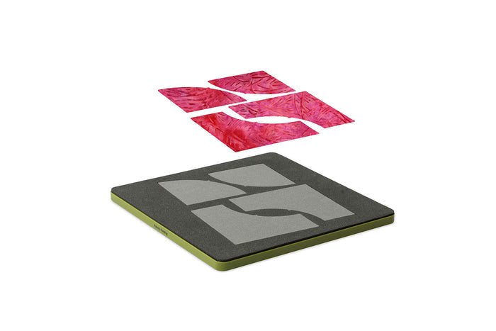 AccuQuilt Go Fabric Cutting Dies-Drunkard's Path 4-inch Finished Square, 30.48 x 26.67 x 1.65 cm, Multicoloured