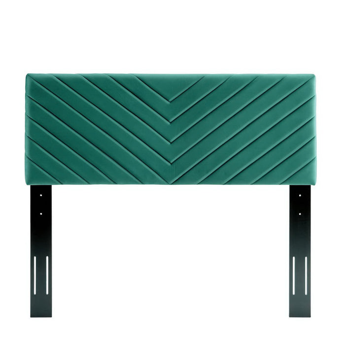 Alyson Angular Channel Tufted Performance Velvet Twin Headboard