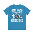 America Must Never Forget: Military Design T-Shirt Honoring Sacrifices