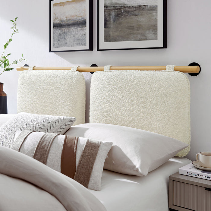 Anela Wall-Mounted Chenille Upholstered Queen Headboard