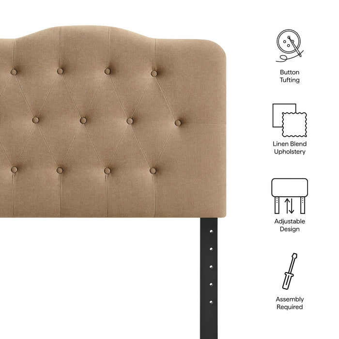 Annabel Premium Linen Blend Twin Headboard