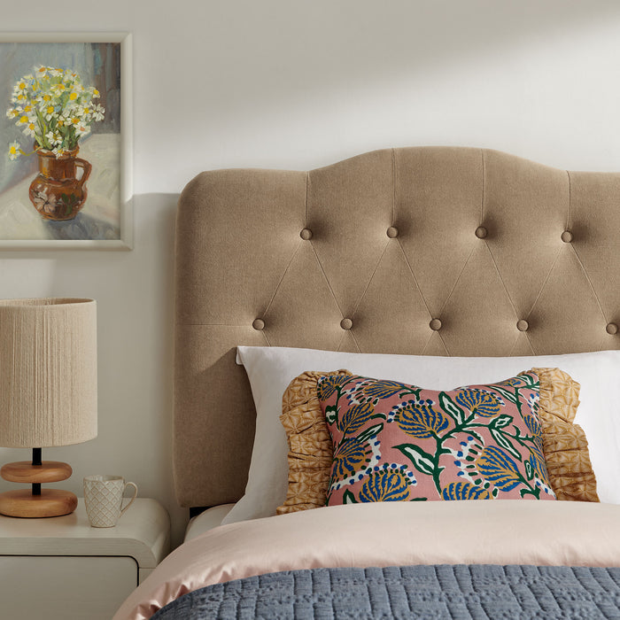 Annabel Premium Linen Blend Twin Headboard