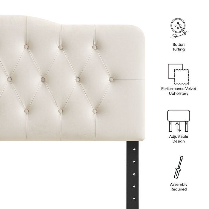 Annabel Stain-Resistant Performance Velvet Full Headboard