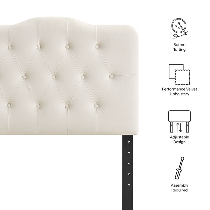 Annabel Stain-Resistant Performance Velvet Twin Headboard