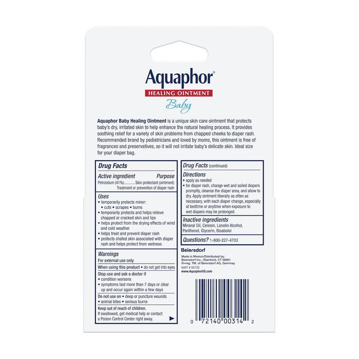 Aquaphor Baby Healing Ointment – Overnight Skin Repair for Baby's Dry Patches and Chapped Cheeks