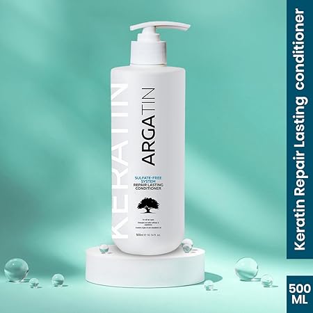 ARGATIN Keratin Repair Sulphate-Free Shampoo & Conditioner Combo for Dry & Damaged Hair | 500ml Each