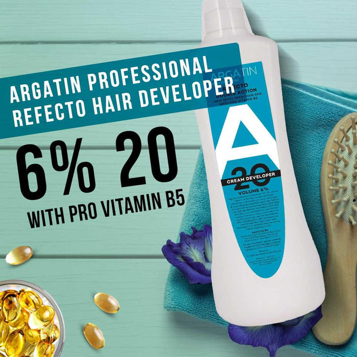 Argatin Professional "Developer 6% 20 Volume" Refecto & light brown refcto color tube