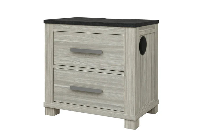 Ashley Brown Nightstand W/USB & Speaker
