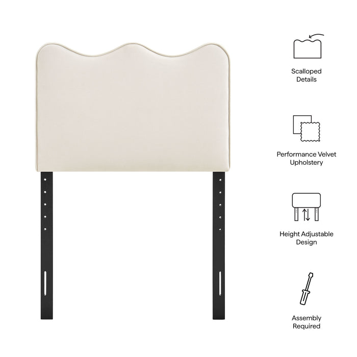 Athena Stain-Resistant Performance Velvet Twin Size Headboard