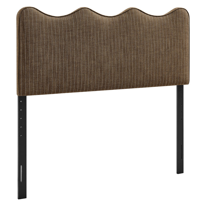 Athena Striped Fabric Upholstered Full Size Headboard