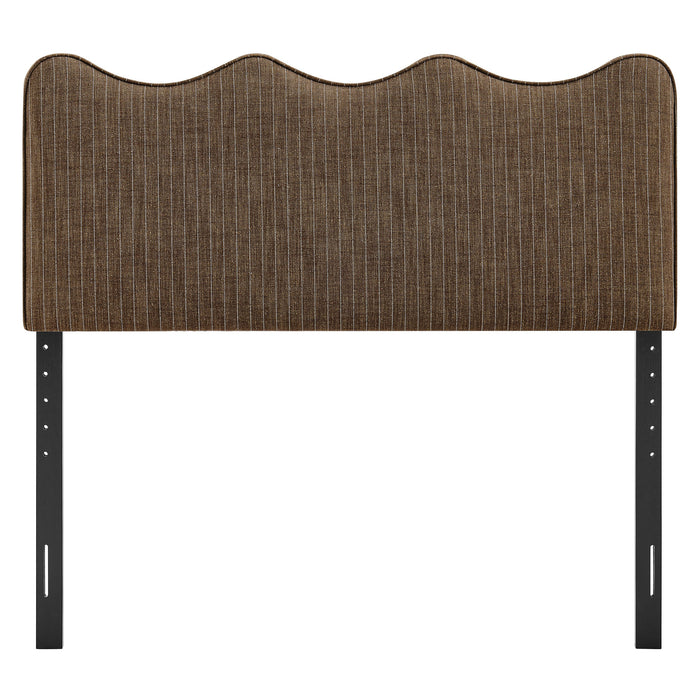 Athena Striped Fabric Upholstered Full Size Headboard