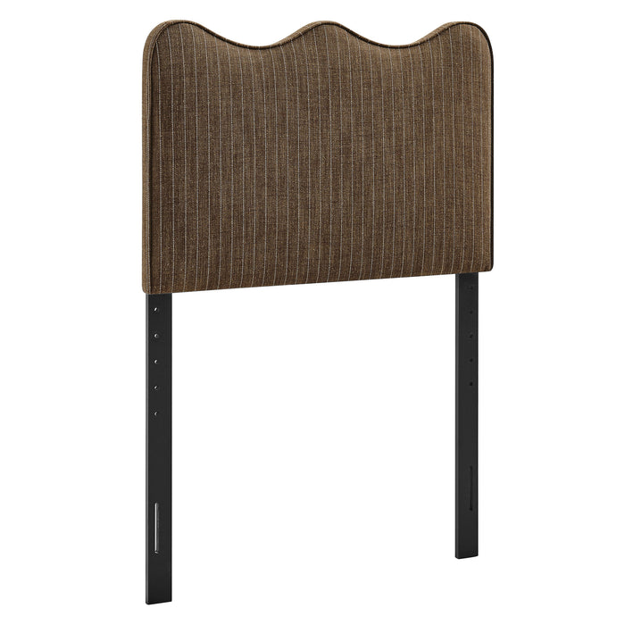 Athena Striped Fabric Upholstered Twin Size Headboard