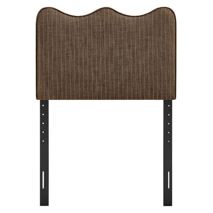 Athena Striped Fabric Upholstered Twin Size Headboard