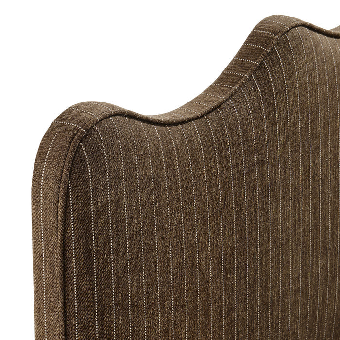 Athena Striped Fabric Upholstered Twin Size Headboard