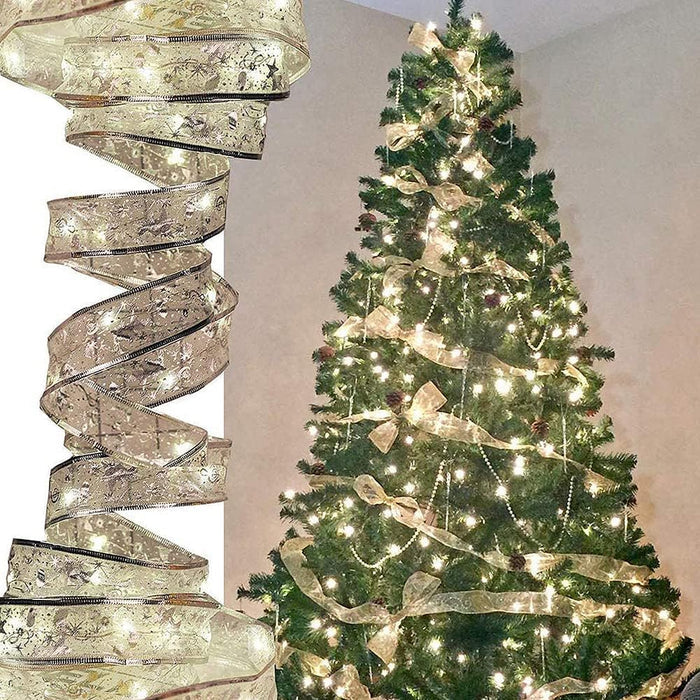 printed star and musical-note pattern on the ribbon surface for daytime visual interest