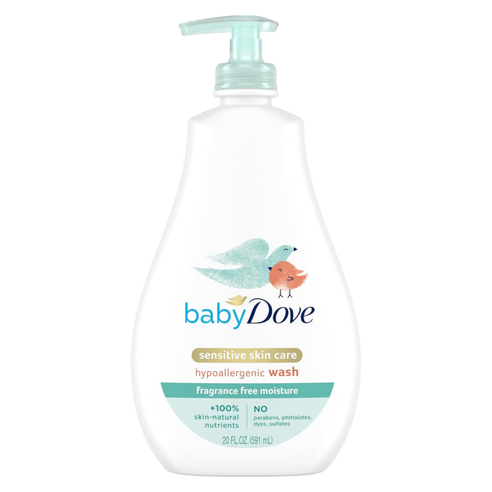 tear-free, hypoallergenic, fragrance-free gentle wash formula suitable from newborn first bath