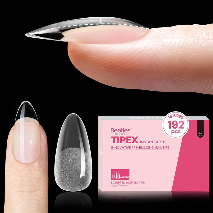 pre-molded built-in apex eliminating builder gel or acrylic sculpting