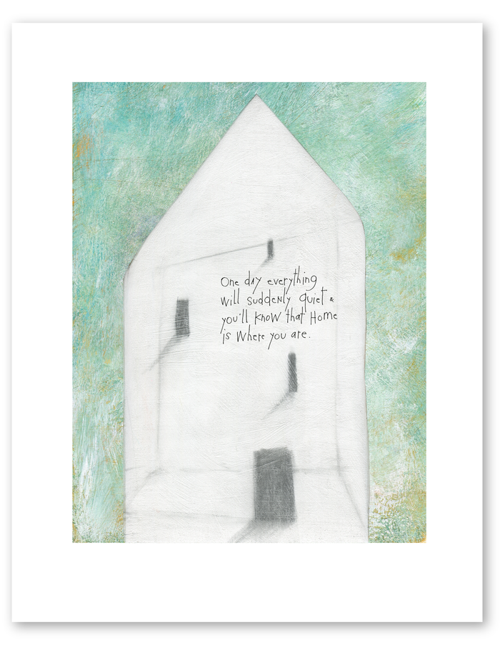 bird & brush: quiet home art print