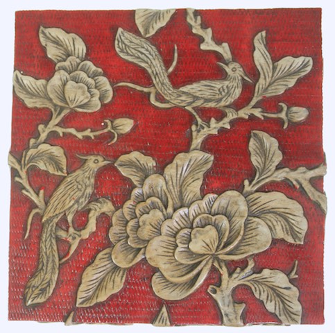 Birds in Tree Square Soapstone Trinket Decor Box
