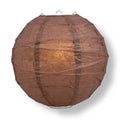 24" Brown Round Paper Lantern, Crisscross Ribbing, Chinese Hanging Wedding & Party Decoration - PaperLanternStore.com - Paper Lanterns, Decor, Party Lights & More