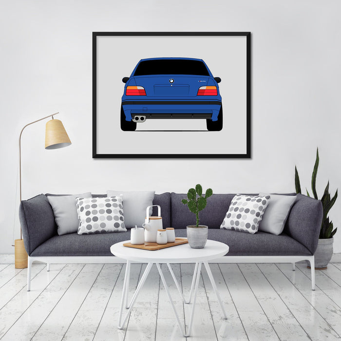 BMW M3 E36  (1995-1999) (Rear) Poster