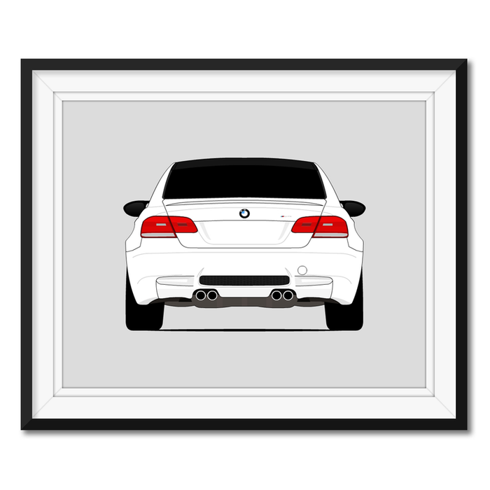 BMW M3 E92  (2007-2013) (Rear) Poster