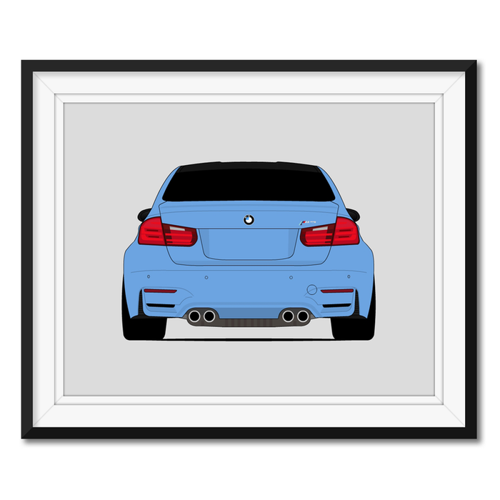 BMW M3 F80  (2014-2017) (Rear) Poster