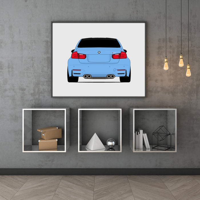 BMW M3 F80  (2014-2017) (Rear) Poster