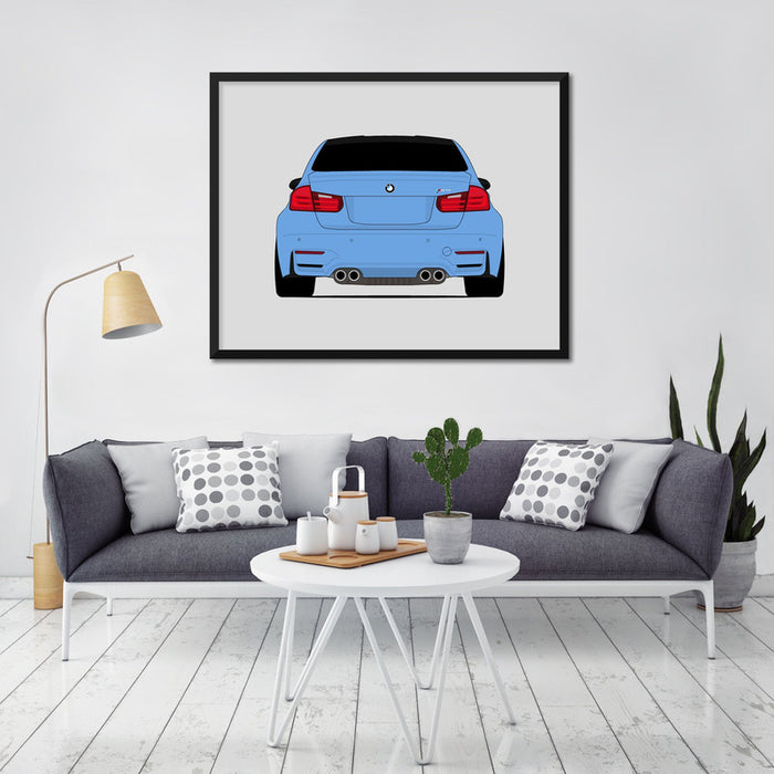 BMW M3 F80  (2014-2017) (Rear) Poster