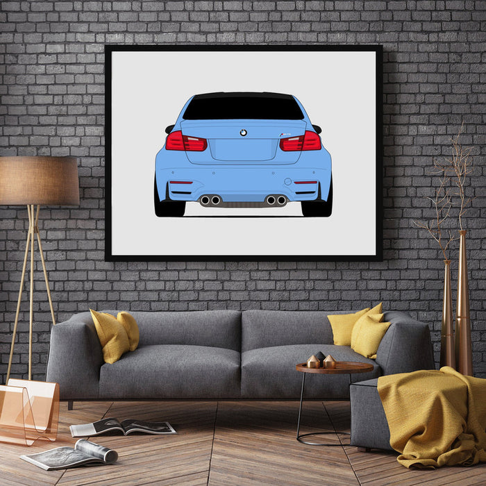 BMW M3 F80  (2014-2017) (Rear) Poster