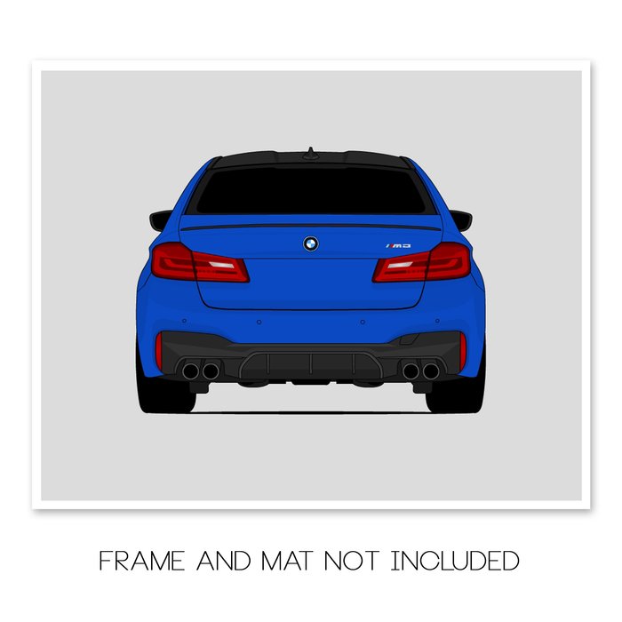 BMW M5 (2017-2020) F90 (Rear) Poster