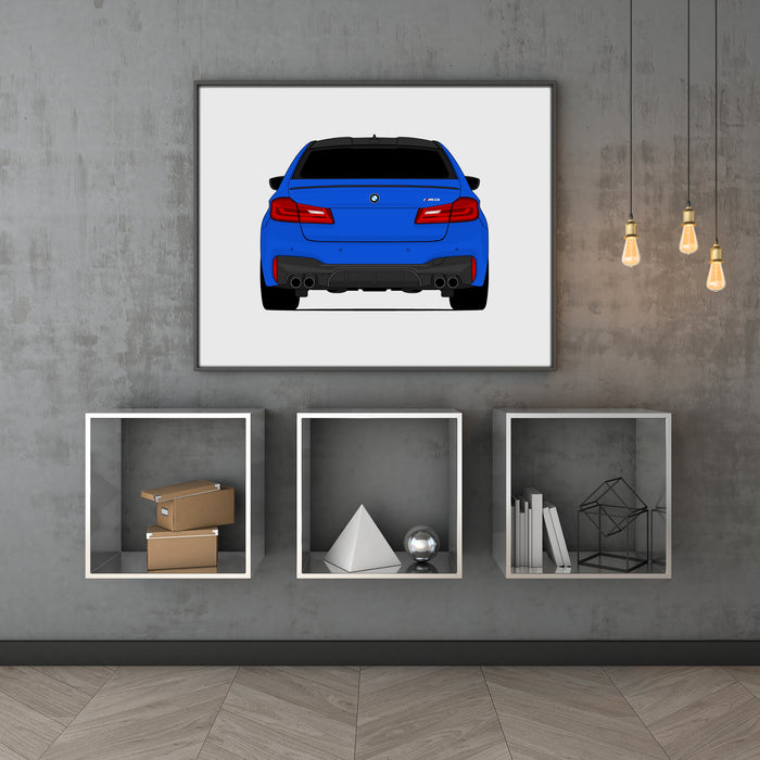 BMW M5 (2017-2020) F90 (Rear) Poster