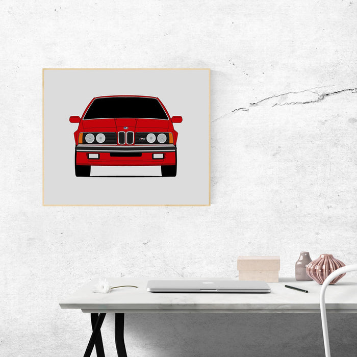 BMW M6 E24 M635CSI (1983-1989) Poster
