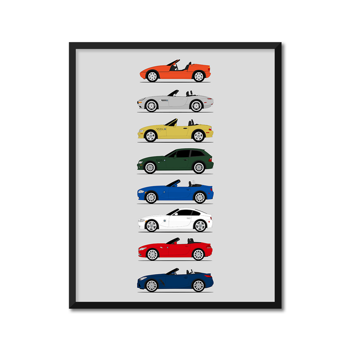 BMW Z Series Generations (Side Profile)