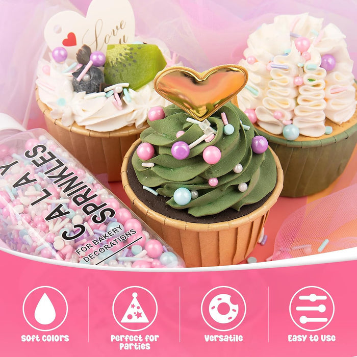 mixed sprinkle format combining pearl, confetti, and jimmies textures
