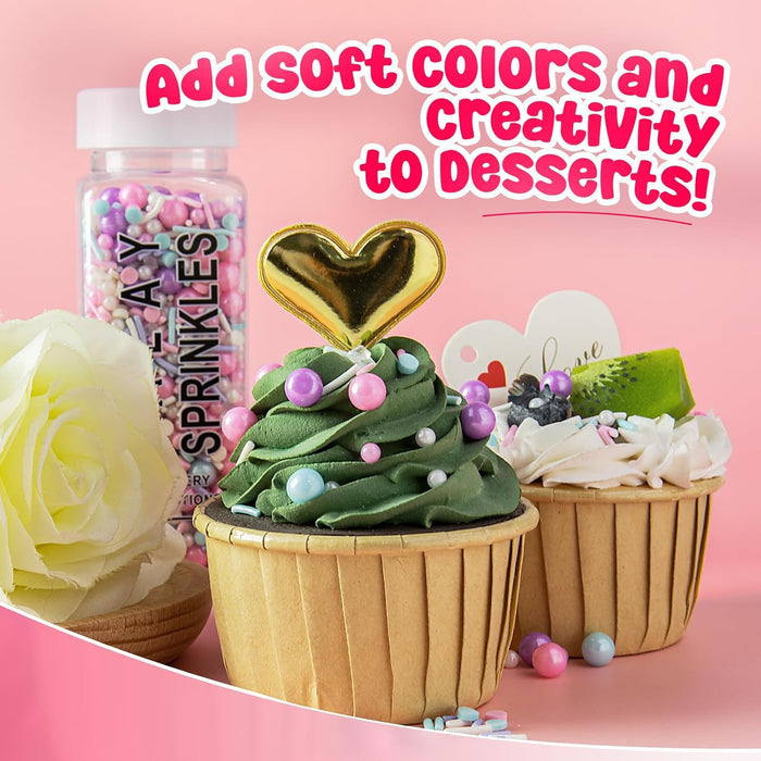 pink, purple, blue, and white pearl color palette in the pastel base variant
