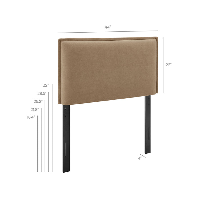 Camille Upholstered Linen Blend Twin Size Headboard
