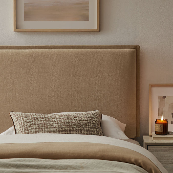 Camille Upholstered Linen Blend Twin Size Headboard