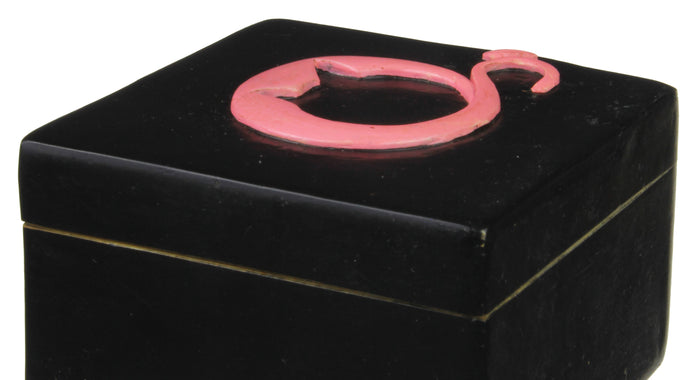 Cat Logo - Soapstone Trinket Decor Box - Niger Bend