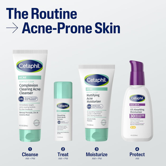 Cetaphil Gentle Clear 2.6% Benzoyl Peroxide Wash – Gentle Acne Care for Teenagers and Young Adults