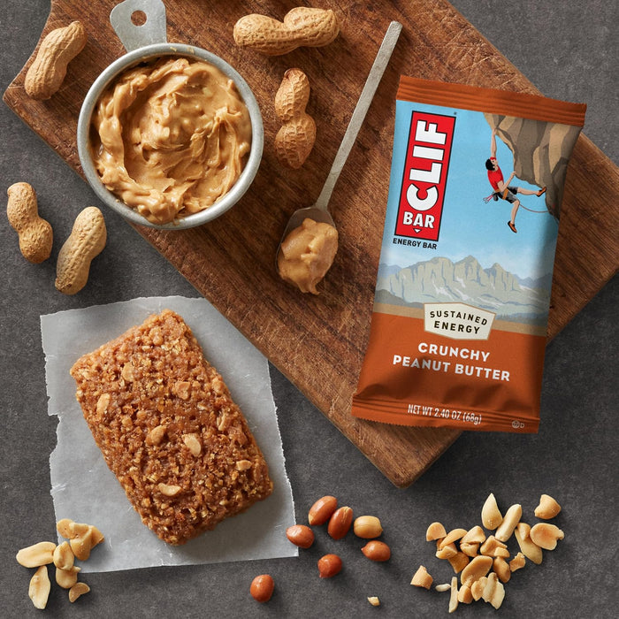 CLIF BAR Crunchy Peanut Butter Bars – Thoughtful Stocking Stuffer for Cyclists, Hikers, and Climbers