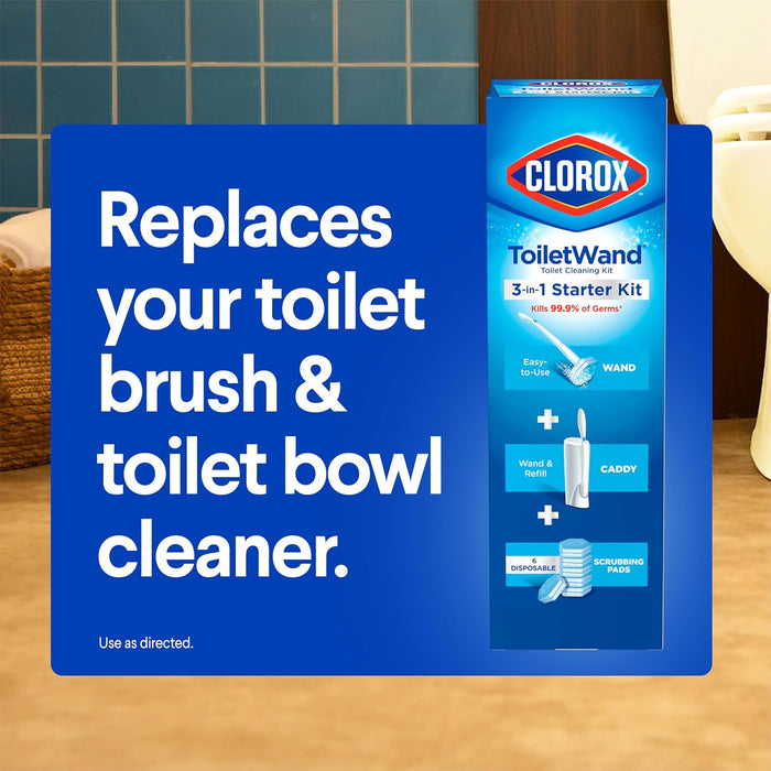 Clorox ToiletWand Disposable Toilet Pads – 30-Second Bathroom Reset for Busy Morning Routines