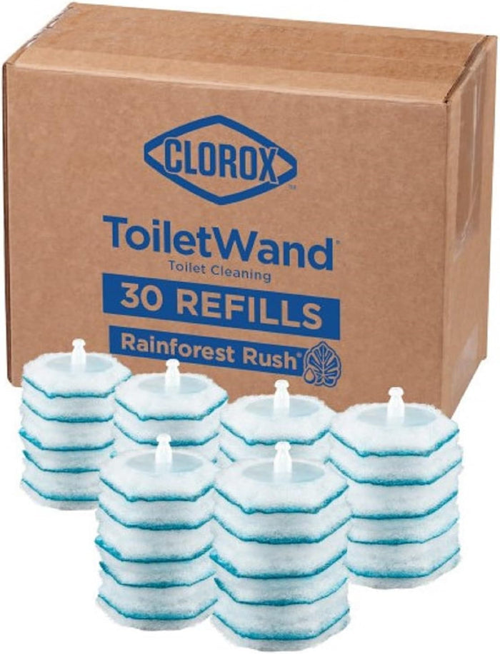30 disposable scrubbing pads preloaded with clorox disinfectant